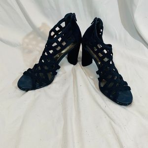 Navy Blue Impo Stretch Blue Heels